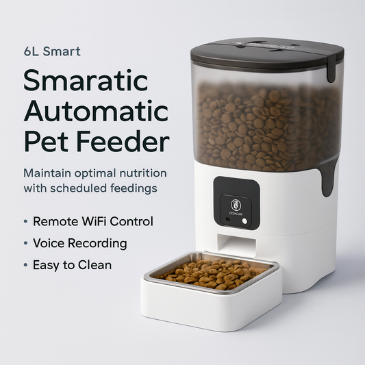 6L Smart Automatic Pet Feeder with Remote WiFi Control
